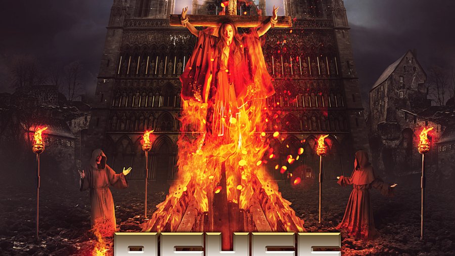 Burning in flames