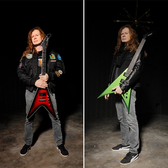 Dave Mustaine James Hetfield y Lars Ulrich